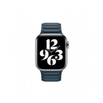 Cinturino Apple Watch 38/40/41mm - Blu Baltico - Leather Link - Large