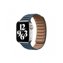 Cinturino Apple Watch 38/40/41mm - Blu Baltico - Leather Link - Large