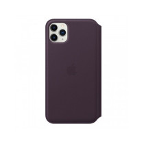 iPhone 11 Pro Max Leather Folio - Aubergine