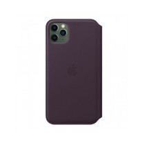 iPhone 11 Pro Max Leather Folio - Aubergine