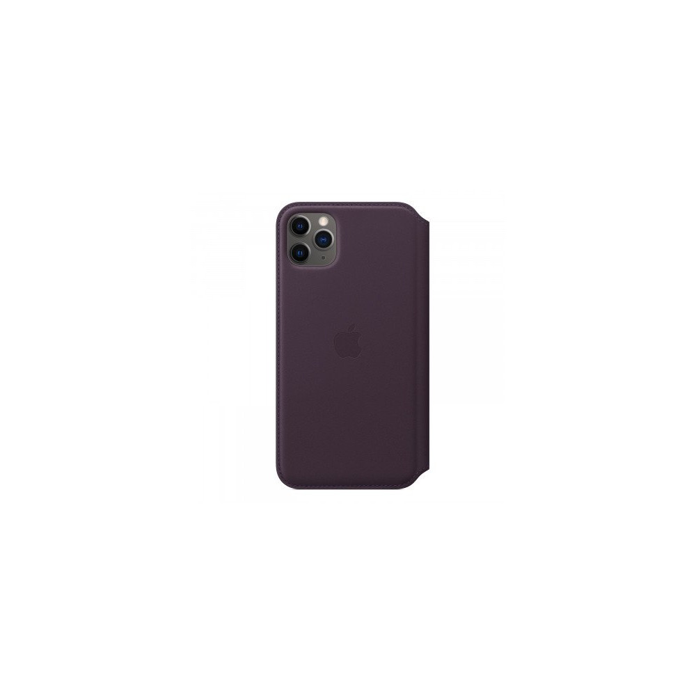 iPhone 11 Pro Max Leather Folio - Aubergine