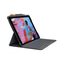 Logitech SLIM FOLIO Custodia con Tastiera Protettiva per iPad 7a e 8a generazione con Smart Connector Graphite