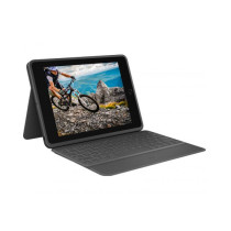 Logitech SLIM FOLIO RUGGED Custodia con Tastiera Protettiva per iPad 7ª,8ª e 9ª generazione con Smart Connector Graphite