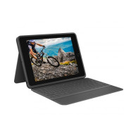 Logitech SLIM FOLIO RUGGED Custodia con Tastiera Protettiva per iPad 7ª,8ª e 9ª generazione con Smart Connector Graphite