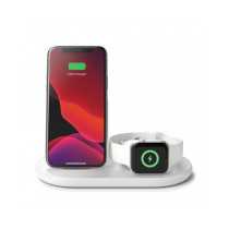 SUPPORTO WIRELESS 3 IN 1 - STAND + WATCH + AIRPODS - BIANCO