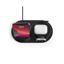 SUPPORTO WIRELESS 3 IN 1 - STAND + WATCH + AIRPODS - NERO