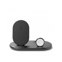 SUPPORTO WIRELESS 3 IN 1 - STAND + WATCH + AIRPODS - NERO