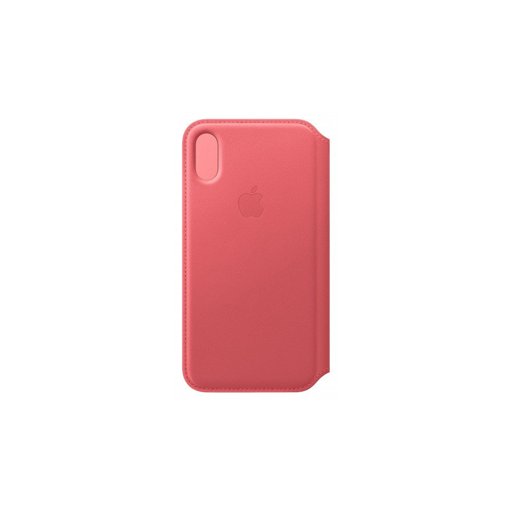 iPhone XS Leather Folio - Peony Pink (Rosa)