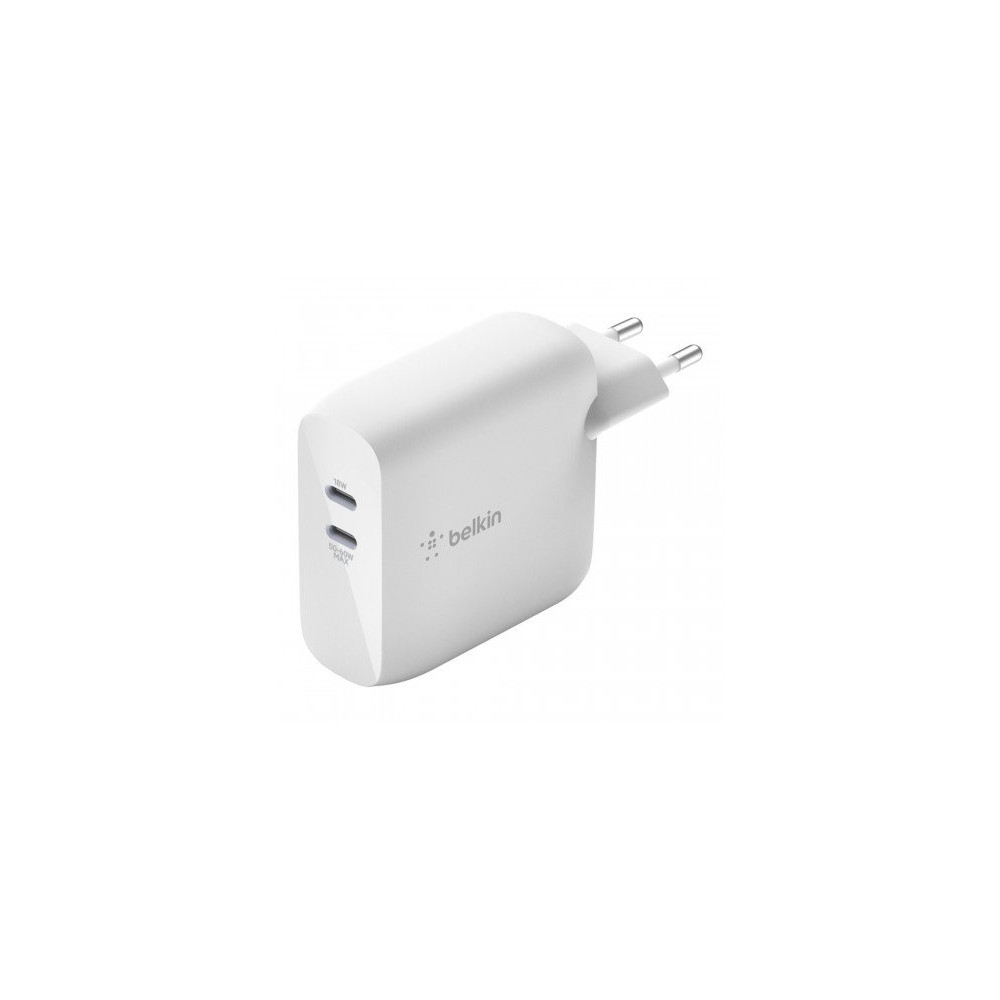 ALIMENTATORE GAN 68W CON 2 PORTE USB-C - BIANCO