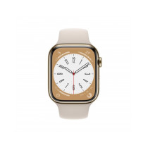 2022 - Apple Watch Series 8 GPS + Cellular 45mm Cassa in acciaio color oro Case con Galassia Sport Band