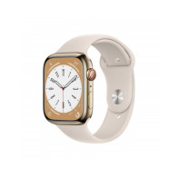 2022 - Apple Watch Series 8 GPS + Cellular 45mm Cassa in acciaio color oro Case con Galassia Sport Band