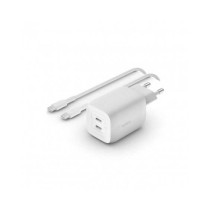 CARICABATTERIE 65W PPS DUAL USB-C GAN E CAVO 2M C-C 100W - BIANCO