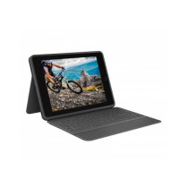 Logitech SLIM FOLIO RUGGED Custodia con Tastiera Protettiva per iPad  (2024/2025) con Smart Connector e Tastiera Resistente agli