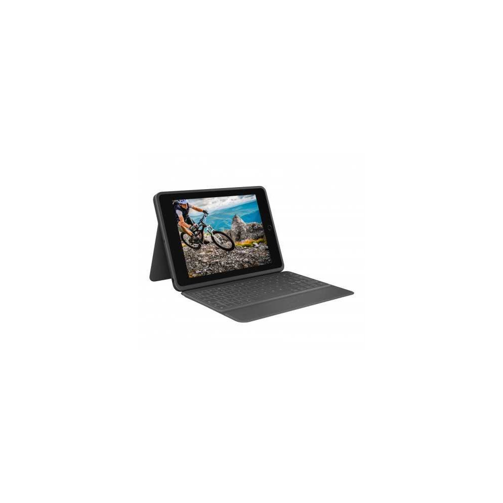 Logitech SLIM FOLIO RUGGED Custodia con Tastiera Protettiva per iPad  (2024/2025) con Smart Connector e Tastiera Resistente agli