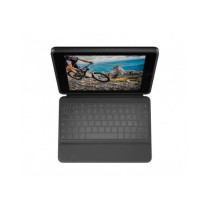 Logitech SLIM FOLIO RUGGED Custodia con Tastiera Protettiva per iPad  (2024/2025) con Smart Connector e Tastiera Resistente agli