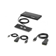 2-PORT SINGLE HEAD DP KVM SWITCH PP4.0 W/REMOTE