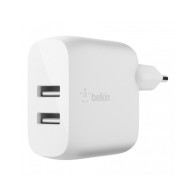 CARICABATTERIE 2 PORTE USB-A 12W - BIANCO