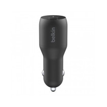 CARICABATTERIE DA AUTO CON DOPPIA PORTA USB-C 18W - NERO