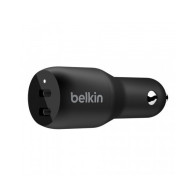 CARICABATTERIE DA AUTO CON DOPPIA PORTA USB-C 18W - NERO