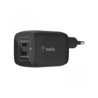 CARICABATTERIE DA PARETE DOPPIO GAN USB-C PPS 65W PPS - NERO