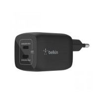 CARICABATTERIE DA PARETE DOPPIO GAN USB-C PPS 65W PPS - NERO
