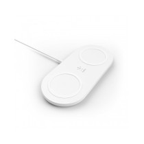 TAPPETINO DI RICARICA WIRELESS DOPPIO 2 X 15W - BIANCO