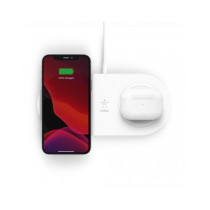 TAPPETINO DI RICARICA WIRELESS DOPPIO 2 X 15W - BIANCO