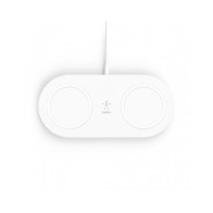 TAPPETINO DI RICARICA WIRELESS DOPPIO 2 X 15W - BIANCO