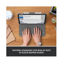 Logitech Slim Folio, custodia con Tastiera Bluetooth per iPad 10.9 (2024/2025)