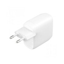 CARICABATTERIE DA PARETE DUAL 30W -  2 PORTE USB-C PD 60W - BIANCO
