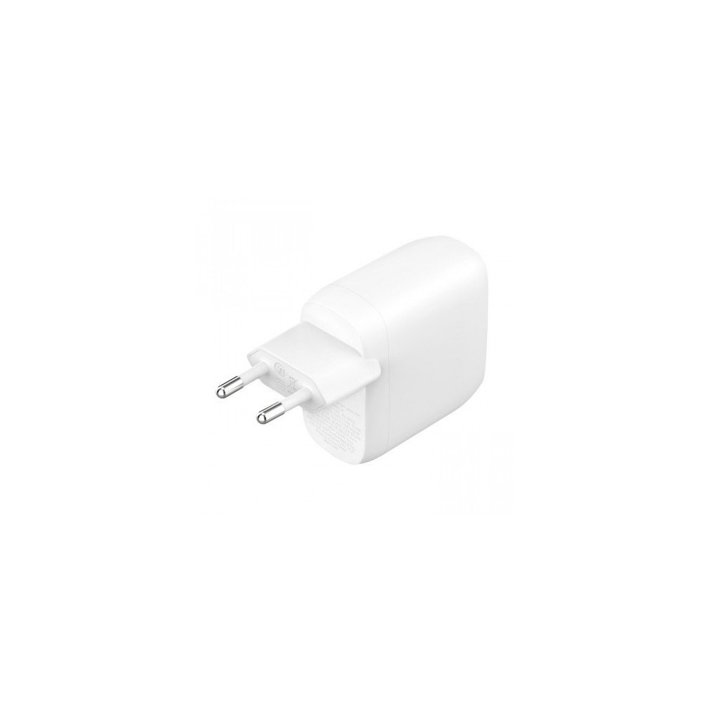 CARICABATTERIE DA PARETE DUAL 30W -  2 PORTE USB-C PD 60W - BIANCO