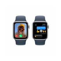 2023 - Apple Watch SE GPS 40mm Cassa in alluminio silver - Cinturino sport blu tempesta - M/L