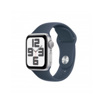 2023 - Apple Watch SE GPS 40mm Cassa in alluminio silver - Cinturino sport blu tempesta - M/L