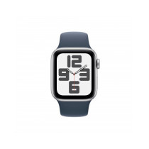 2023 - Apple Watch SE GPS 40mm Cassa in alluminio silver - Cinturino sport blu tempesta - M/L