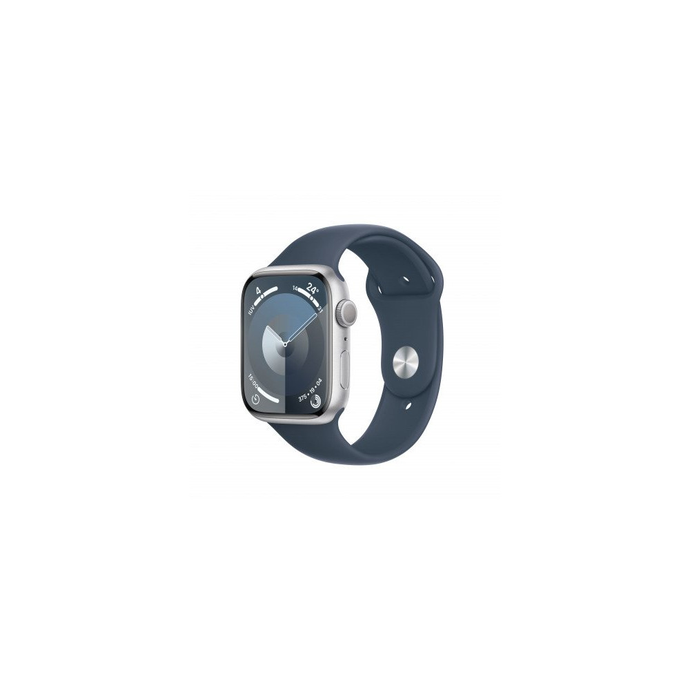 Apple Watch Series 9 GPS 45mm Cassa in alluminio argento - Cinturino sport  blu tempesta - S/M