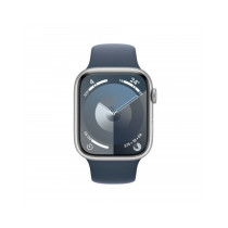 Apple Watch Series 9 GPS 45mm Cassa in alluminio argento - Cinturino sport  blu tempesta - S/M