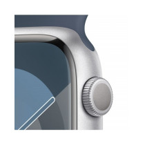 Apple Watch Series 9 GPS 45mm Cassa in alluminio argento - Cinturino sport  blu tempesta - S/M