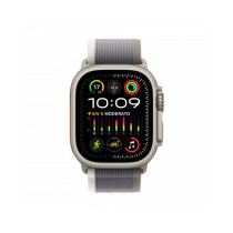 2023 - Apple Watch Ultra 2 GPS + Cellular, 49mm Cassa in titanio con verde/grigio trail loop - M/L