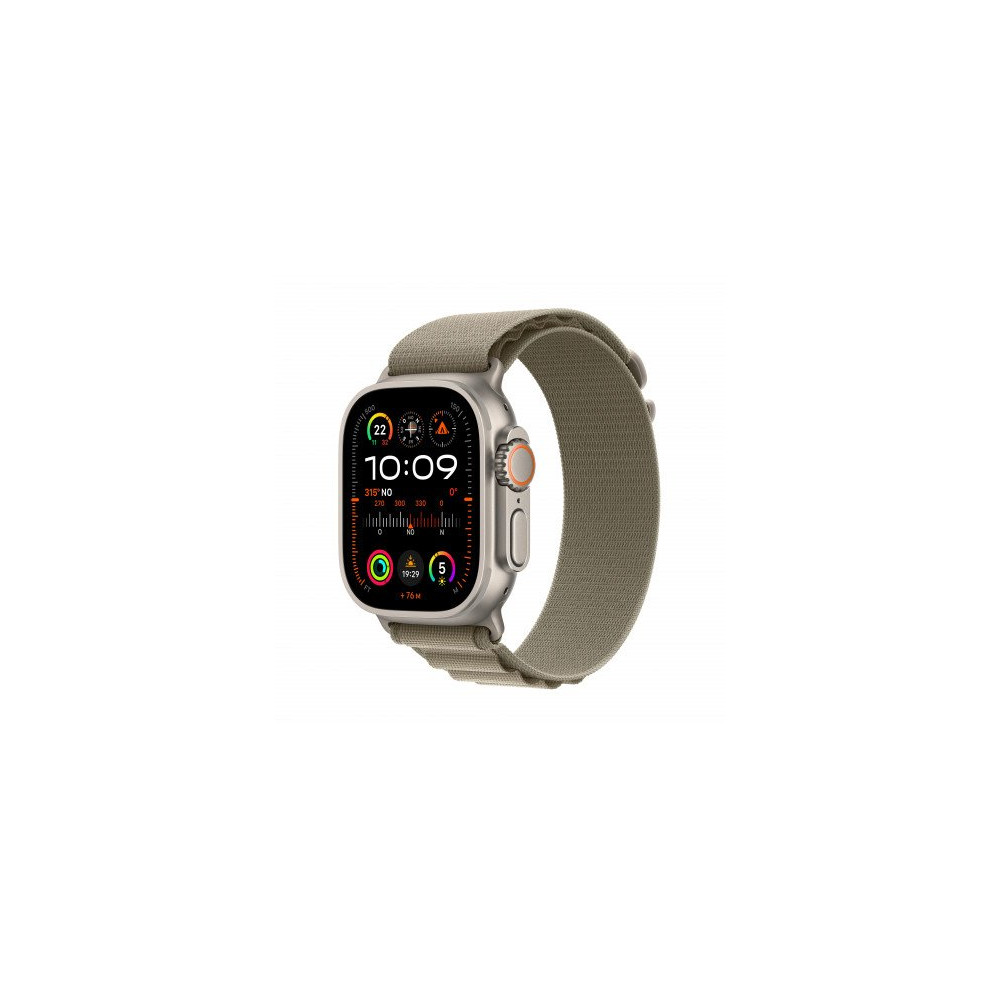 Apple Watch Ultra 2 GPS + Cellular, 49mm Cassa in titanio con oliva alpine loop - small