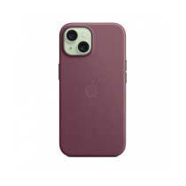 Custodia con Magsafe in Tessuto Fine Woven per iPhone 15 - Gelso