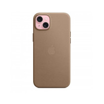 Custodia con Magsafe in Tessuto Fine Woven per iPhone 15 Plus - Grigio Talpa