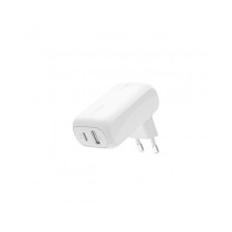 CARICABATTERIA DOPPIA PORTA 30W USB-C PD PPS + 12W USB-A - BIANCO