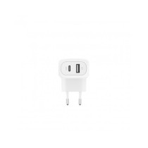 CARICABATTERIA DOPPIA PORTA 30W USB-C PD PPS + 12W USB-A - BIANCO