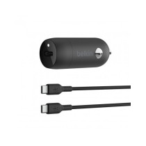 CARICABATTERIE DA AUTO 30W CON PORTA USB PPS CON CAVO DA USB-C A USB-C