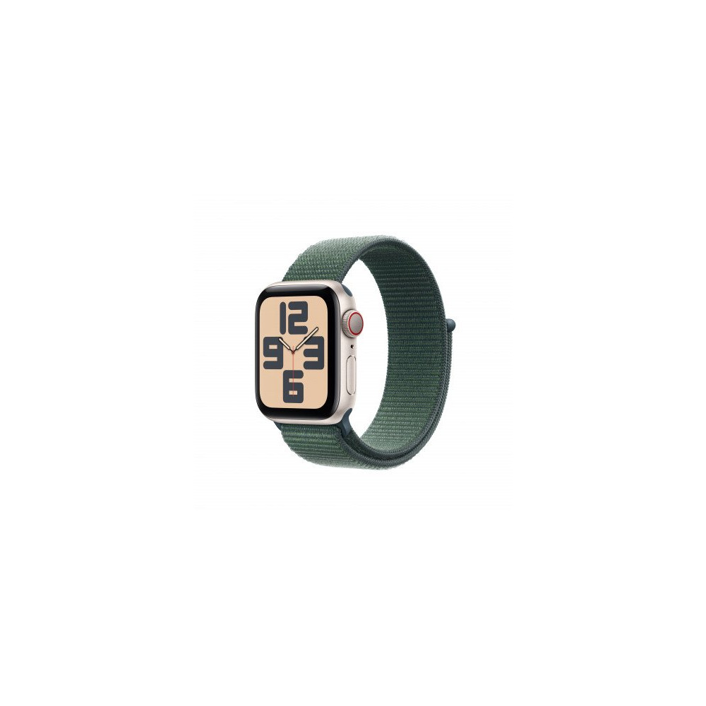 Apple Watch SE GPS + Cellular 40mm Galassia Cassa Alluminio con Cinturino Sport Loop Lago Verde