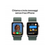 Apple Watch SE GPS + Cellular 40mm Galassia Cassa Alluminio con Cinturino Sport Loop Lago Verde
