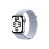 Apple Watch SE GPS + Cellular 44mm Argento Cassa Alluminio con Cinturino Sport Loop Nuvola Blu