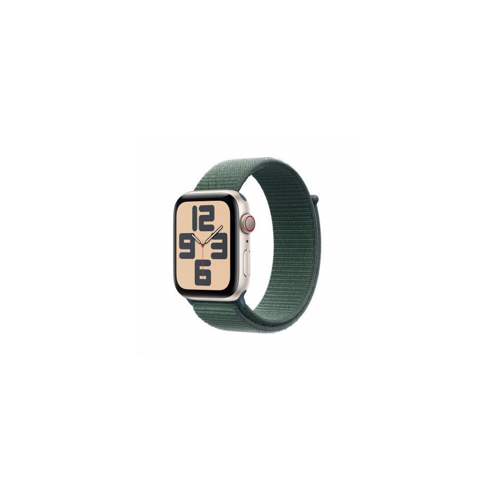 Apple Watch SE GPS + Cellular 44mm Galassia Cassa Alluminio con Cinturino Sport Loop Lago Verde