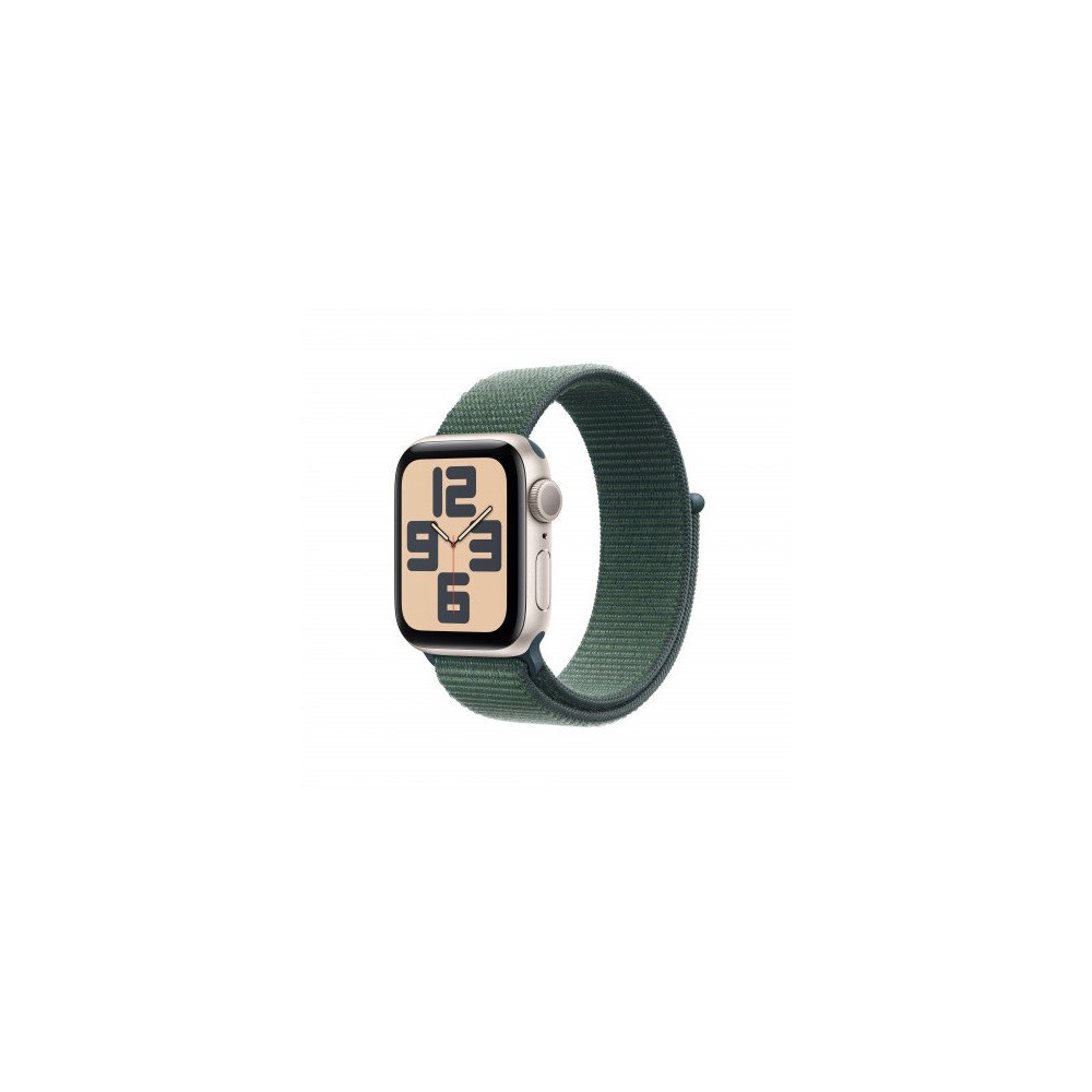 Apple Watch SE GPS 40mm Galassia Cassa Alluminio con Cinturino Sport Loop Lago Verde