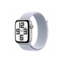 Apple Watch SE GPS 44mm Argento Cassa Alluminio con Cinturino Sport Loop Nuvola Blu
